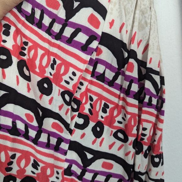 Free People Tegan Border Printed Flare Sleeve Mini Dress - Picture 7 of 13